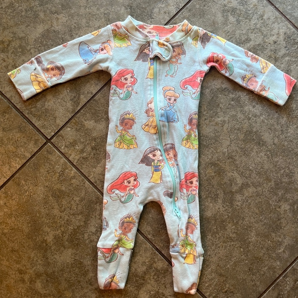 Disney Princess Baby One Piece Pajama - Multicolor